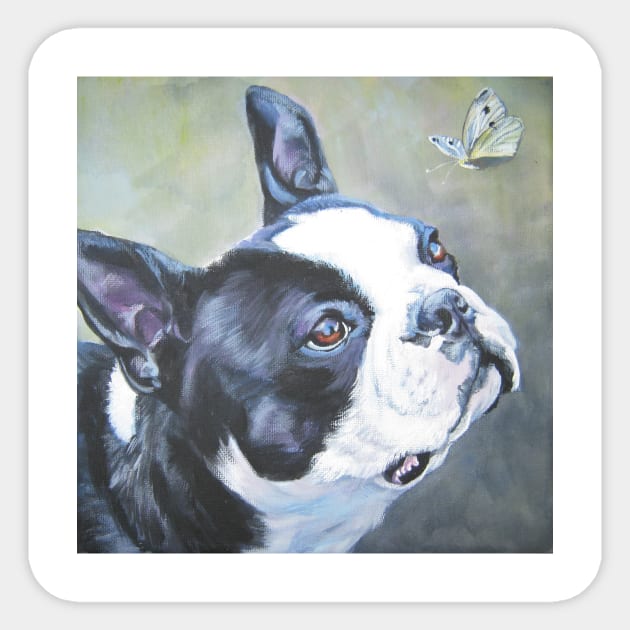 Boston Terrier Fine Art Painting Sticker by LASHEPARD